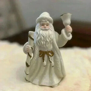 Porcelain Santa with Gold Accents